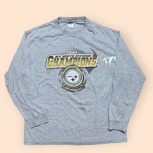 Vintage Pittsburgh Steelers Y2K T Shirt Distressed Men’s XL Gray Vtg 2000s